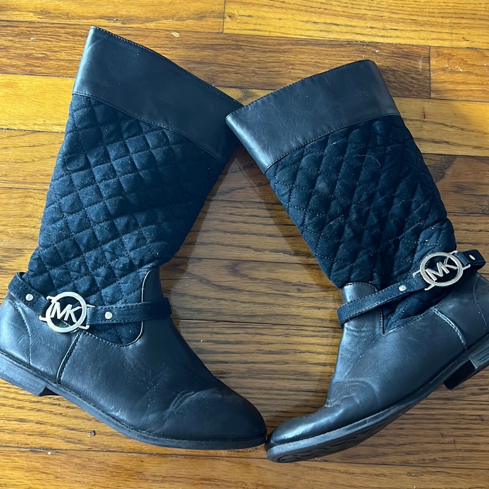 Michale Kors Girls Boots Quinn Size 4 Black